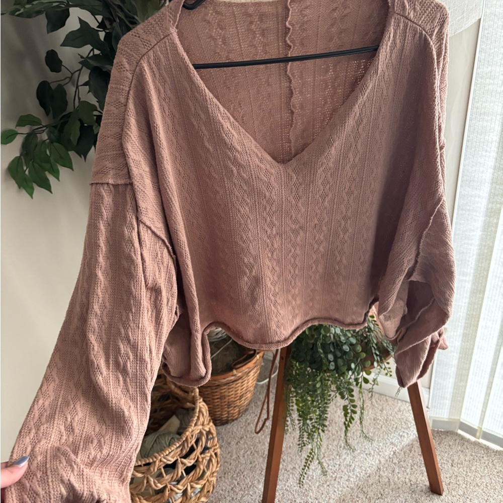 brown blouse